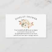 秋のカボチャ赤ちゃんシャワー表示シャワー エンクロージャーカード (正面)