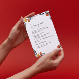 秋のカボチャ離れのフレーム感謝祭 招待状