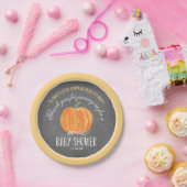 秋のカボチャ黒板|のベビーシャワーの紙皿 ペーパープレート (パーティー)