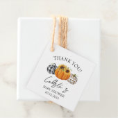 秋のカボチャ&ひまわり赤ちゃんシャワーありがとう フェイバータグ (インサイチュ)