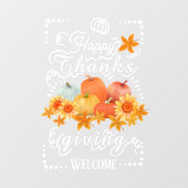 秋のカボチャ ウィンドウサイン (シート)