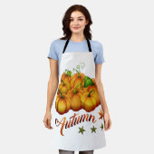 秋のカボチャ エプロン (着用した状態)