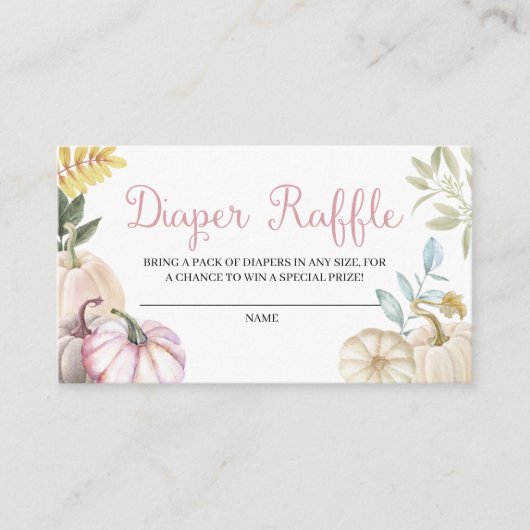 秋のカボチャ　オータム おむつくじ 封入カード エンクロージャーカード (正面)