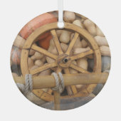 秋のカボチャ ガラスオーナメント (正面)