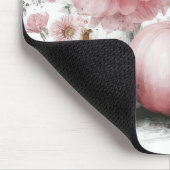 秋のカボチャ、キノコと花 マウスパッド (コーナー)