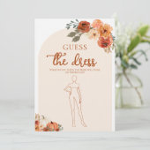 秋のカボチャ　ドレス当てゲーム　ブライダルシャワー 招待状 (スタンド正面)