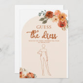 秋のカボチャ　ドレス当てゲーム　ブライダルシャワー 招待状 (正面/裏面)