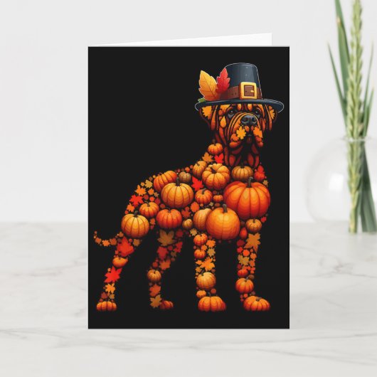 秋のカボチャ パグの形 ケインコルソ かわいい形 より カード (正面)