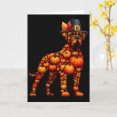 秋のカボチャ パグの形 ケインコルソ かわいい形 より カード (黄色い花)