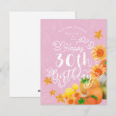 秋のカボチャ・ピンク シーズンカード (正面/裏面)