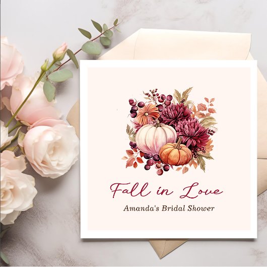 秋のカボチャ ブライダルシャワー 紙皿 スタンダードランチョンナプキン