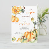 秋のカボチャ ベビーシャワー招待状 招待状 (スタンド正面)