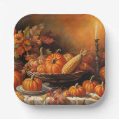 秋のカボチャ ペーパープレート (正面)