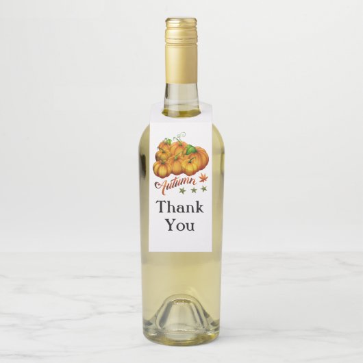 秋のカボチャ ボトルネックタグ (ボトル)