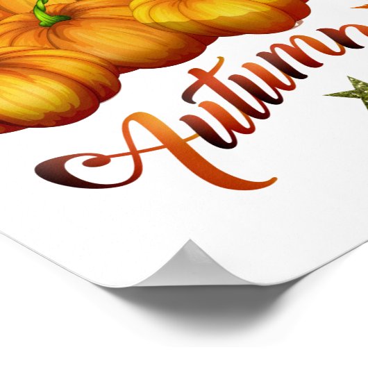 秋のカボチャ ポスター (角)