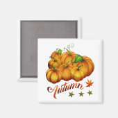 秋のカボチャ マグネット (正面/裏面)