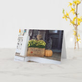 秋のカボチャ – マーサのブドウ畑 カード (黄色い花)