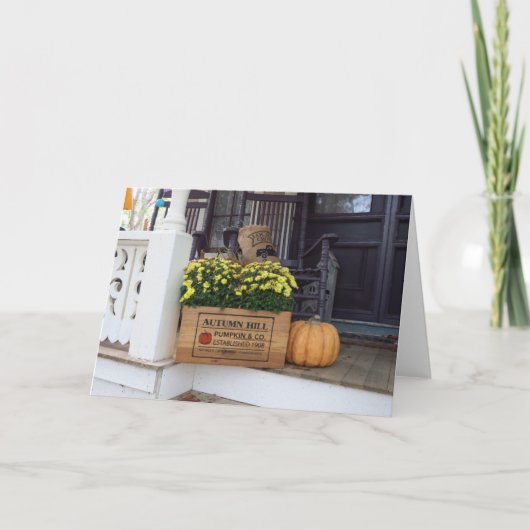 秋のカボチャ – マーサのブドウ畑 カード (正面)