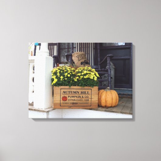秋のカボチャ – マーサのブドウ畑 キャンバスプリント (正面)