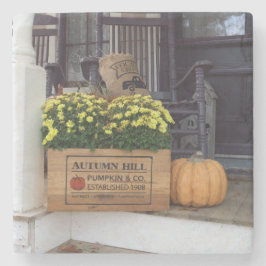 秋のカボチャ – マーサのブドウ畑 ストーンコースター
