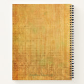 秋のカボチャ&リーフイラストレーション ノートブック (裏面)