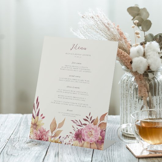 秋のカボチャ&ワイルドフラワーズ秋イベントメニュー 台座サイン