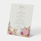 秋のカボチャ&ワイルドフラワーズ秋イベントメニュー 台座サイン (正面)