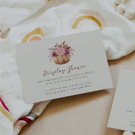 秋のカボチャ&ワイルドフラワーズ秋ディスプレイシャワー エンクロージャーカード