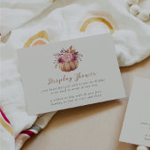 秋のカボチャ&ワイルドフラワーズ秋ディスプレイシャワー エンクロージャーカード