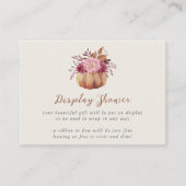 秋のカボチャ&ワイルドフラワーズ秋ディスプレイシャワー エンクロージャーカード (正面)