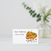 秋のカボチャ 名刺 (スタンド正面)