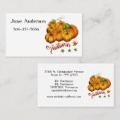 秋のカボチャ 名刺 (正面/裏面)