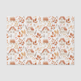 秋のカボチャ、家、パタ離れーンの分離 薄葉紙