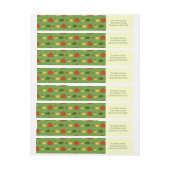 秋のカボチャ: 差出人住所ラベル#2 ラップアラウンド宛名ラベル (シート)