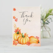 秋のカボチャ |感謝祭 カード (スタンド正面)