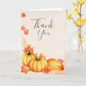 秋のカボチャ |感謝祭 カード (黄色い花)