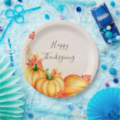 秋のカボチャ |感謝祭 ペーパープレート (パーティー)