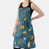 秋のカボチャ：手描き野菜 エプロン (インサイチュ)