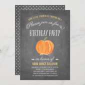 秋のカボチャ|最初誕生日の招待状 招待状 (正面/裏面)