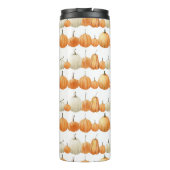 秋のカボチャ：水彩イラストレーション模様 タンブラー (裏面)