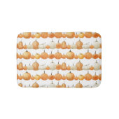 秋のカボチャ:水彩イラストレーション模様 バスマット (正面)