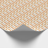 秋のカボチャ:水彩イラストレーション模様 ラッピングペーパー (角)