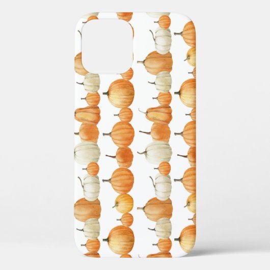 秋のカボチャ:水彩イラストレーション模様 Case-Mate iPhoneケース (裏面)