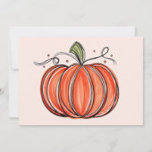 秋のカボチャ 私たちの小さな子は1歳になる フォト 招待状 (裏面)