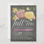 秋のカボチャ |秋ブライダルシャワー 招待状 (正面)