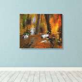 秋のカモ キャンバスプリント (インサイチュ (ウッドフロア))