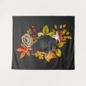 秋のカラス タペストリー (正面(横))