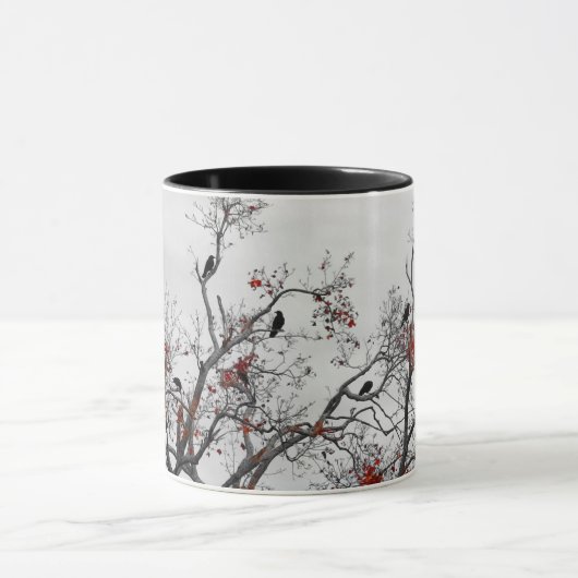 秋のカラス マグカップ (中央)