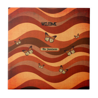 秋のカラバタフライ タイル