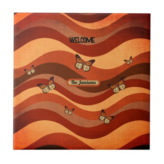 秋のカラバタフライ タイル (正面)